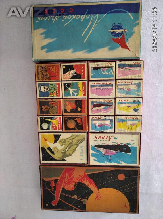 zápalky a nálepky z let 1960 +