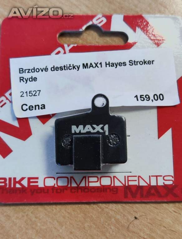 Brzdové destičky MAX1 Hayes Stroker Ryde