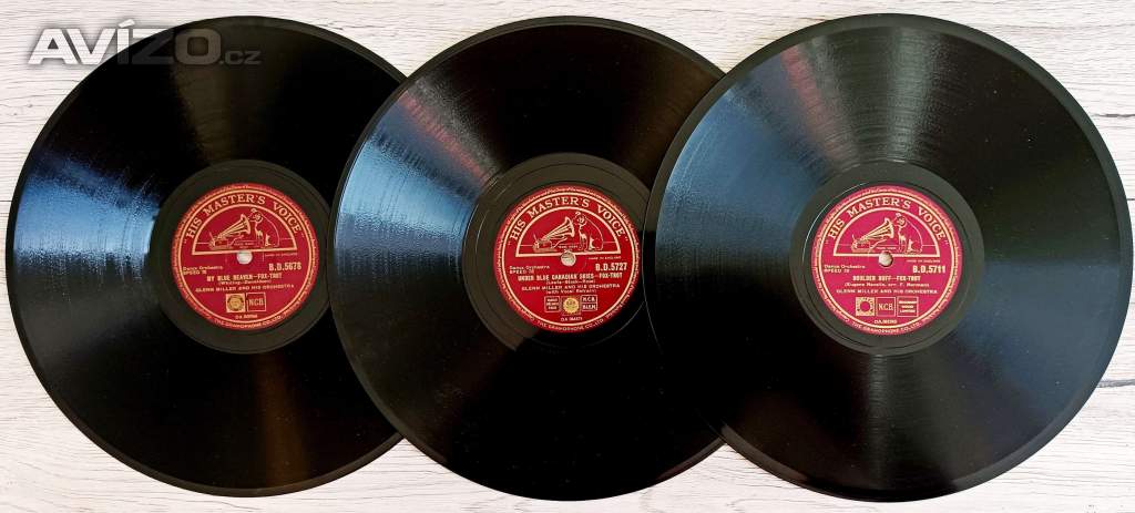 Glenn Miller Orchestra – tři šelakové gramodesky His Master’s Voice, 1940 - 1941 