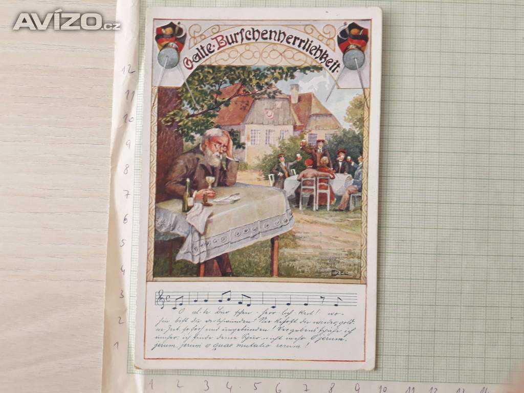  Calte Burschenherrlichkeit - malovaná pohlednice, Rakousko 