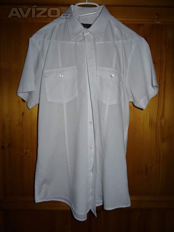 Bílá košile SMOG s krátkým rukávem vel. M