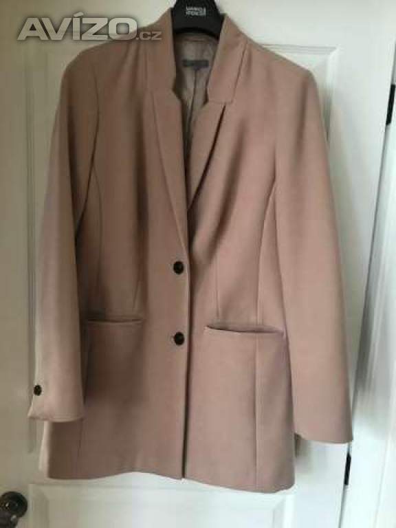 Prodám elegantní kabát zn. Montego, vel. 46, světle růžová barva