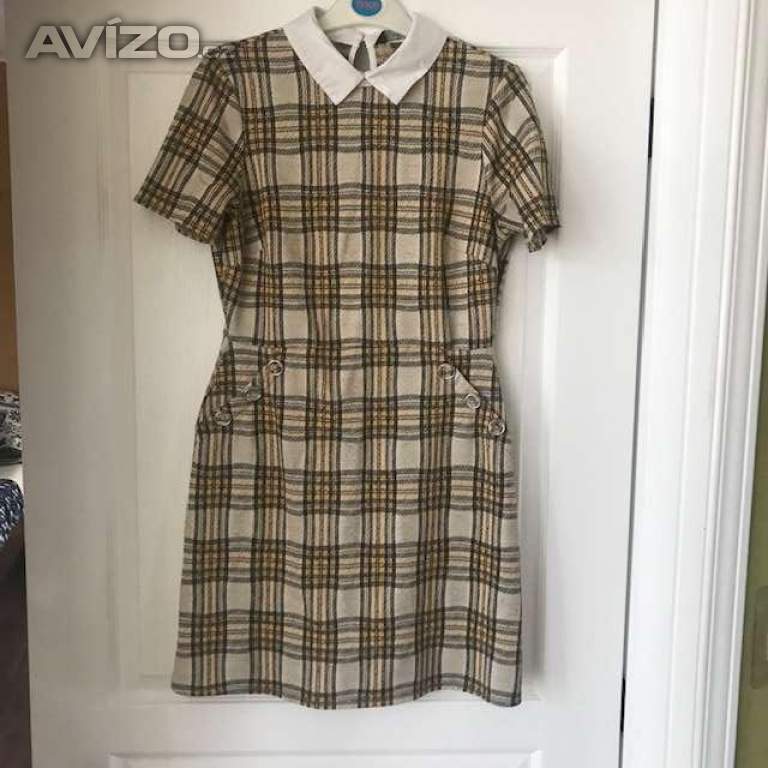 Prodám elegantní kostkované šaty zn. FF, vel.38