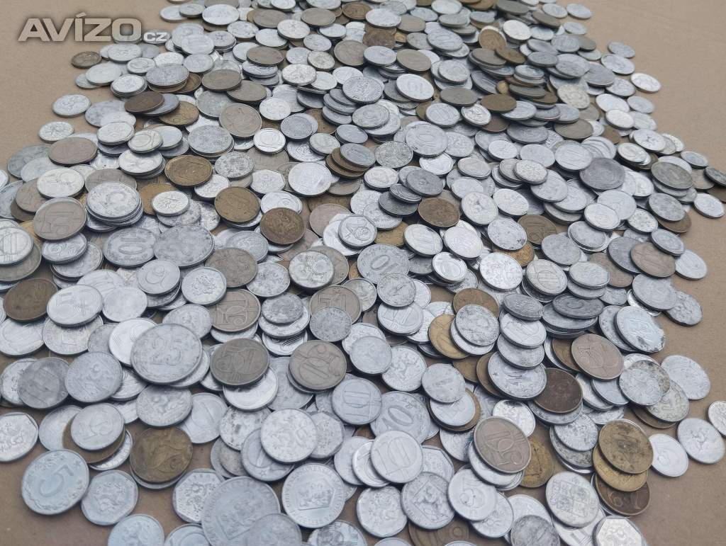917ks minci ČESKOSLOVENSKO (1,3,5,10,20,25,50 HALEŘE)  konvolut minci
