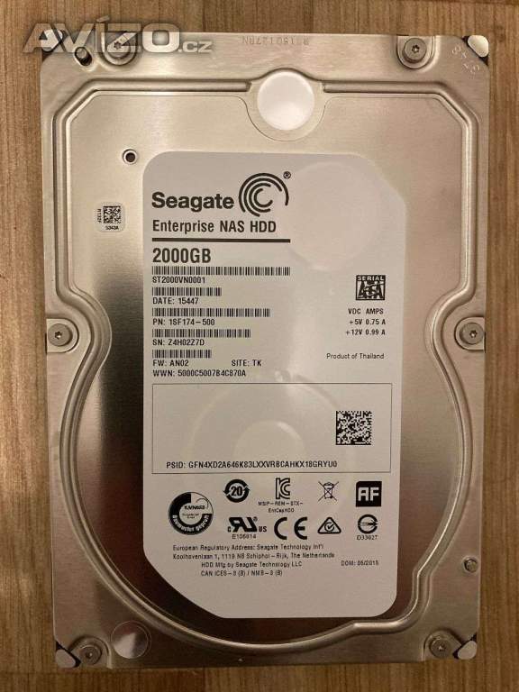 2 TB 3,5 HDD Seagate ST2000VN0001