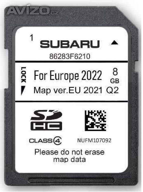 Mapy SD karta Subaru Gen1 - Gen2 Europe - 2022-23 (SENQYA6513 )