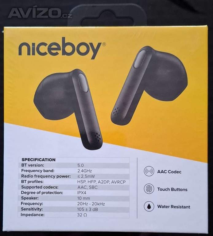 Niceboy HIVE Beans černá, sluchátka akce + bonus