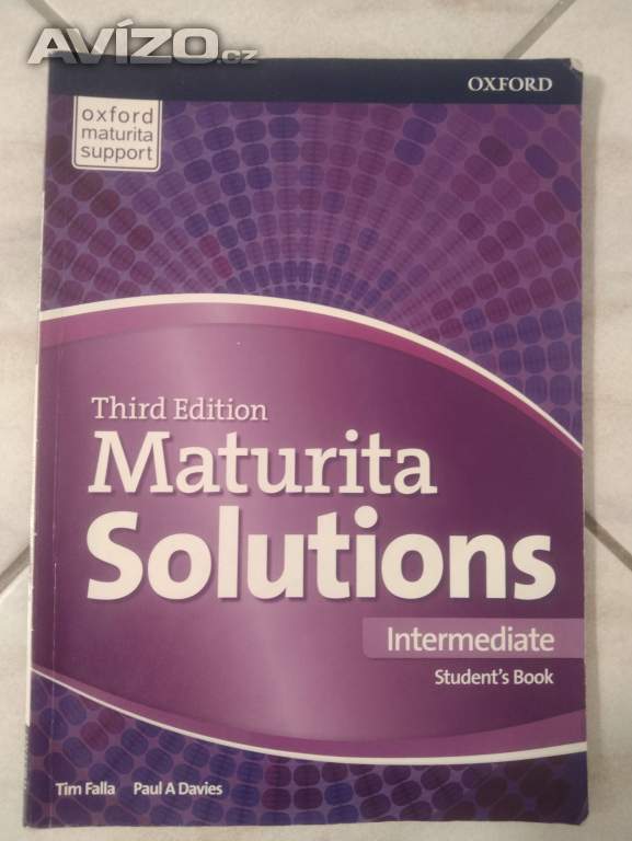 Učebnice AJ Maturita Solution Intermediate.
