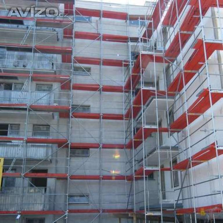 Nový 1020m2 rámové fasádní lešení (120x8,5m)zeptat se na aktuální cenu