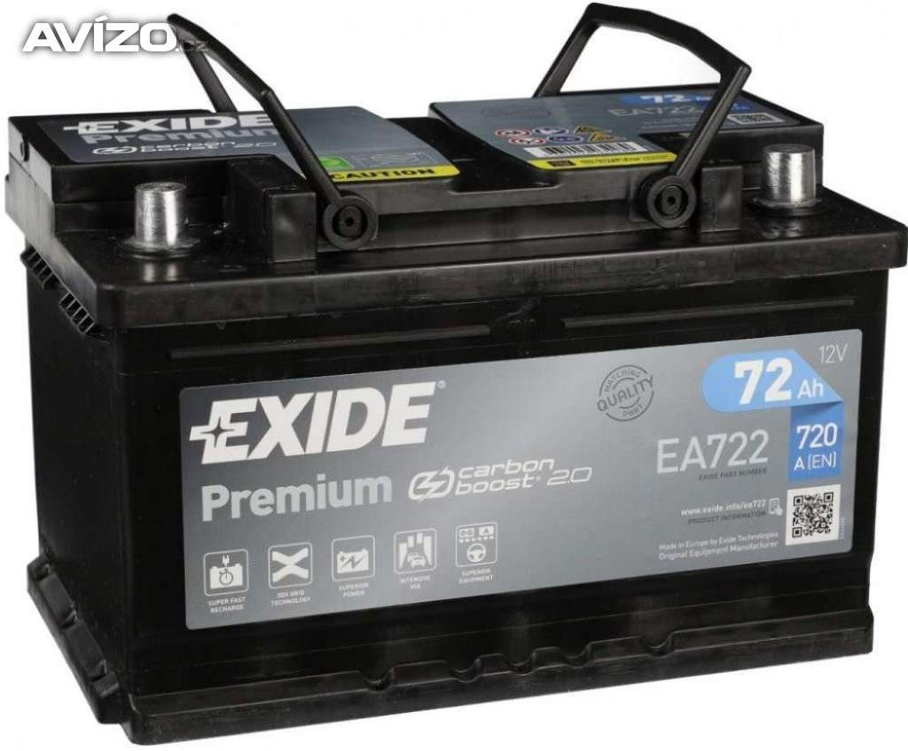 Autobaterie Exide Premium EA722 72Ah 720A