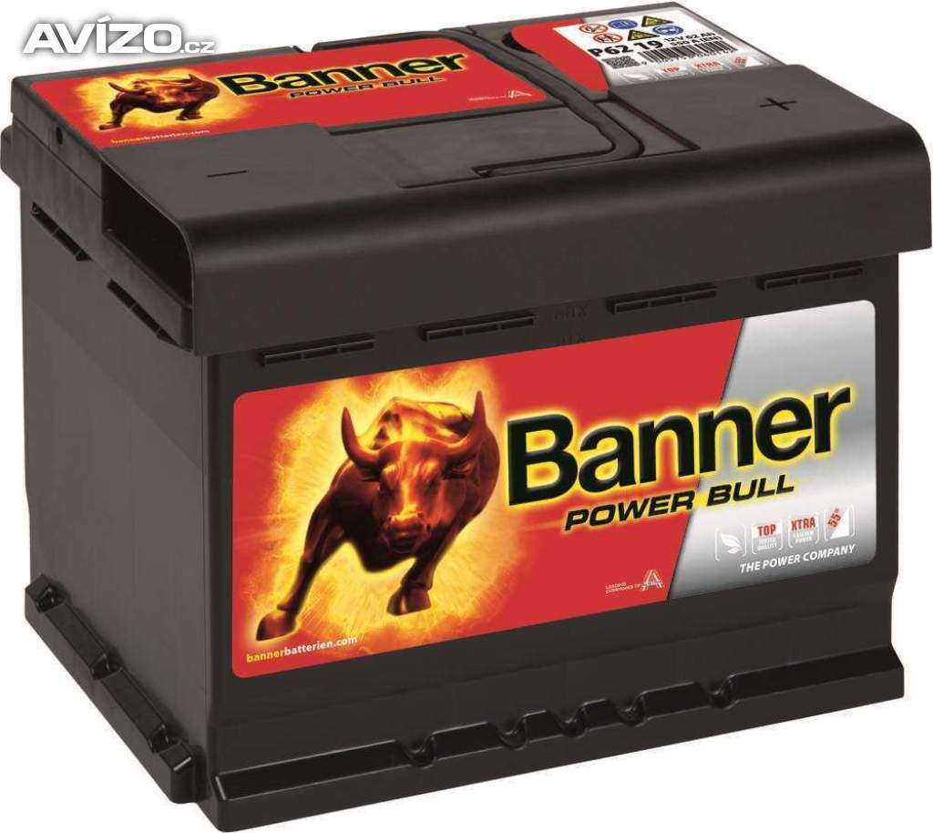 Autobaterie BANNER POWER BULL P6219 62Ah 550A