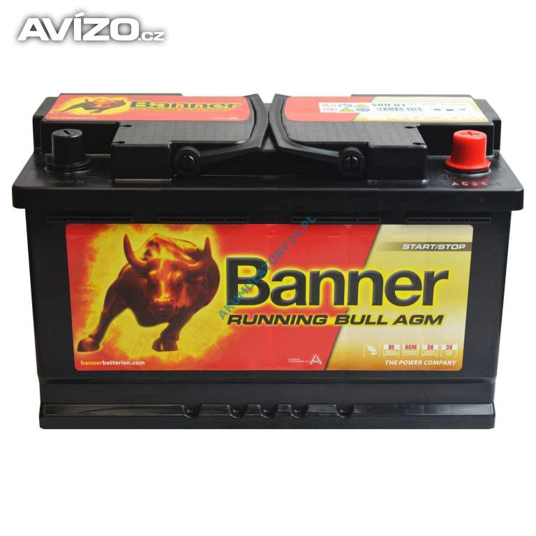 Autobaterie BANNER RUNNING BULL 80Ah 800A AGM P58001