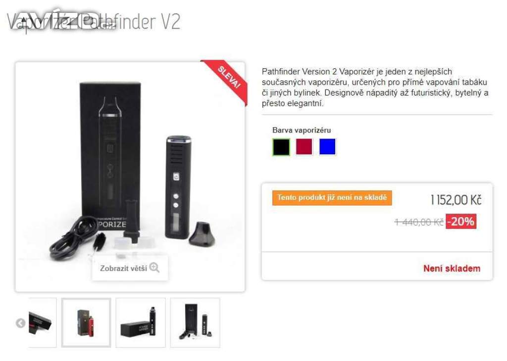 Vaporizer na suchý materiál - nový - ještě nerozbalený
