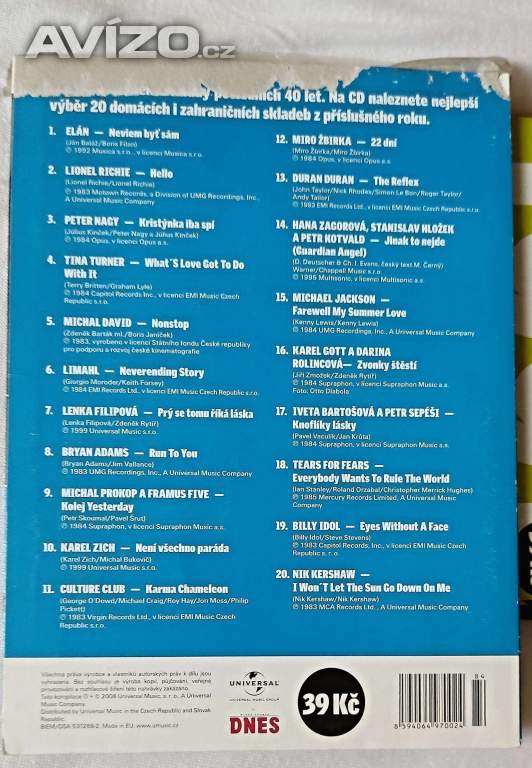 Foto inzerátu 1984. Exkluzivní kolekce domácích a zahraničních hitů 1968-2008, CD