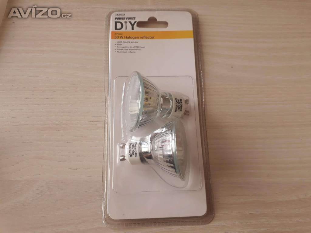 Halogenové reflektory 50 W, 2 ks - nové 