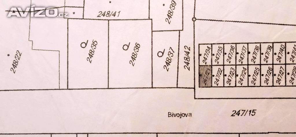 Pozemok 264 m2 ve Vítkovicích, Bivojova ulica prodej