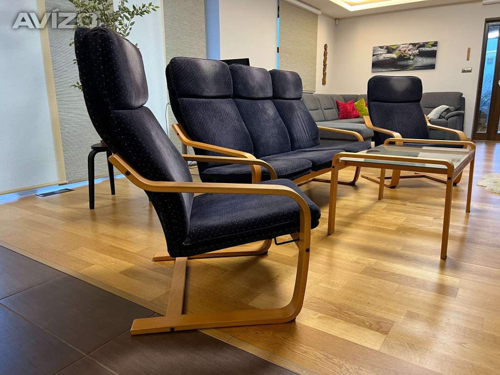 Foto inzerátu Sedací souprava ohýbaného nábytku JECH se stolkem + jídelna