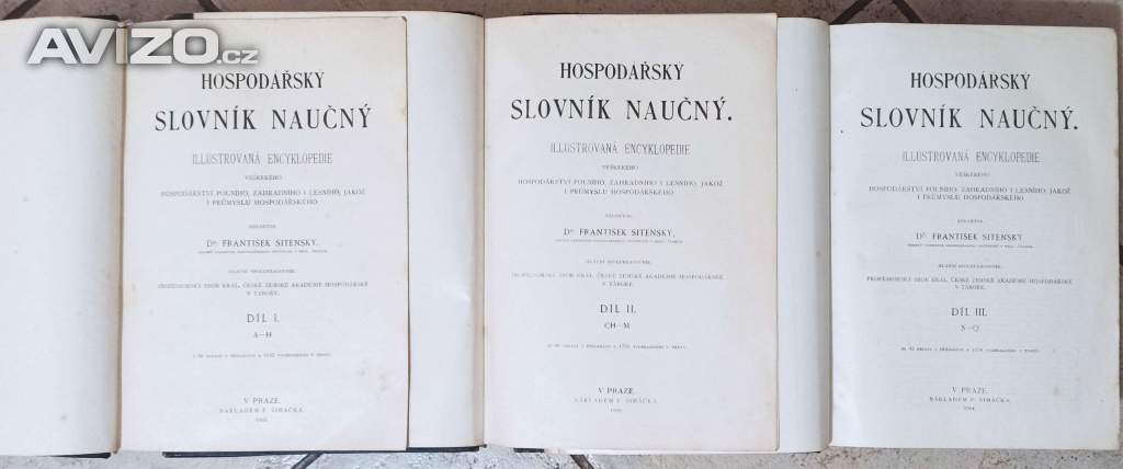 Foto inzerátu Hospodársky slovník naučný diel I, II, III, ročník 1905
