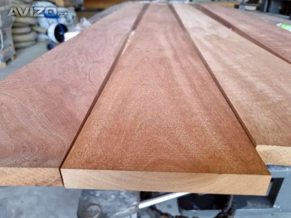 Exotické meranti hladké hoblované terasové prkno KL. FAS KD 18x140mm