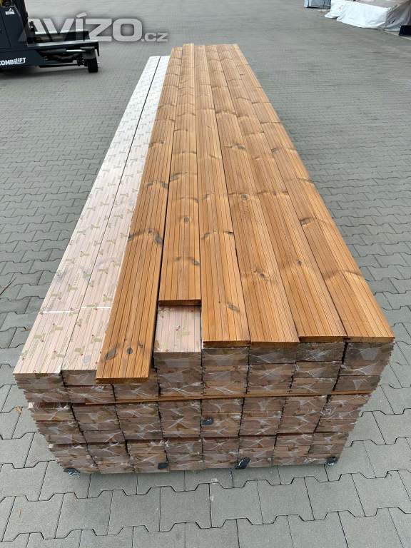 Terasové prkénko, rýhovaná borovice, terasa, dřevo, 26x140mm