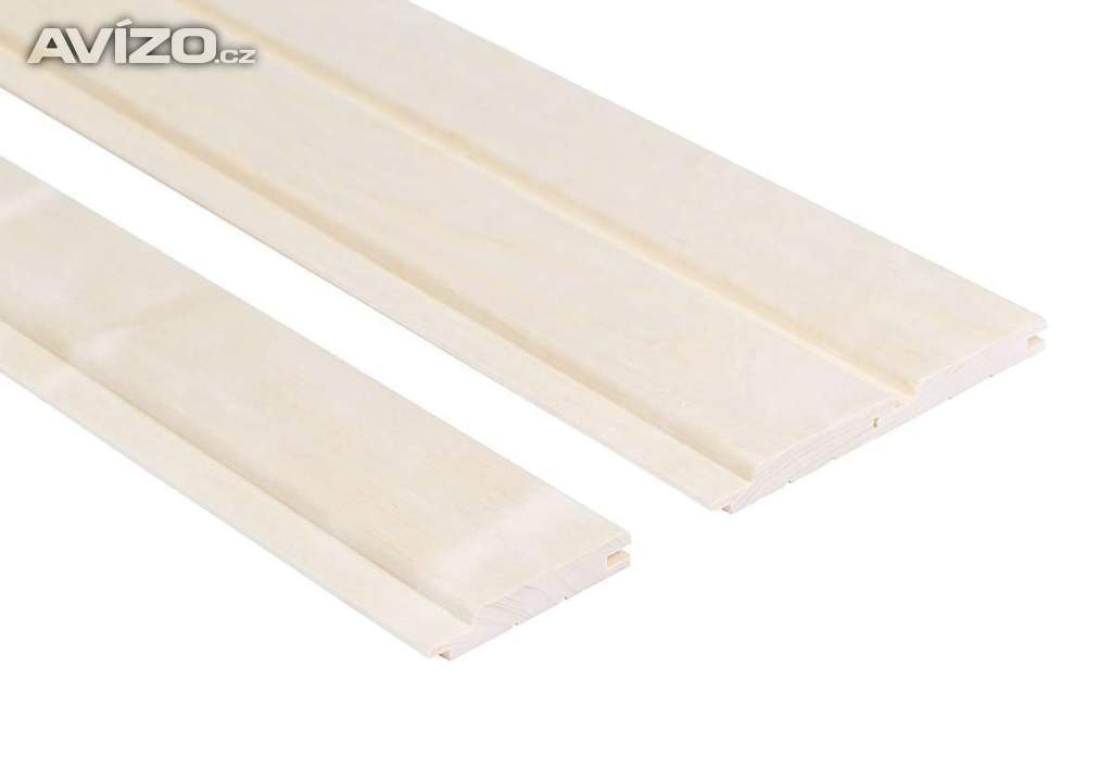 Obložení DŘEVĚNÁ DESKA PODHLED NA FINSKOU SAUNU Bílá osika 15x90mm