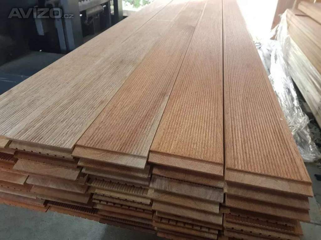 Exotické drážkované terasové prkno meranti KL. FAS KD 28x145mm