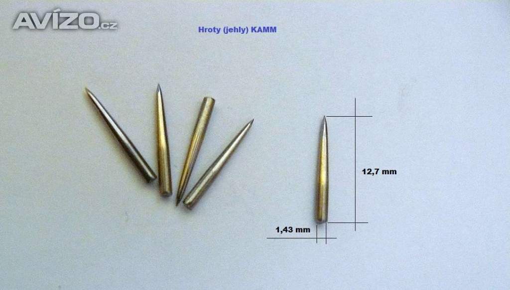 JEHLY (HROTY)  1,43x12,7 mm , leštěné, KALENÉ (sada 2000 ks)