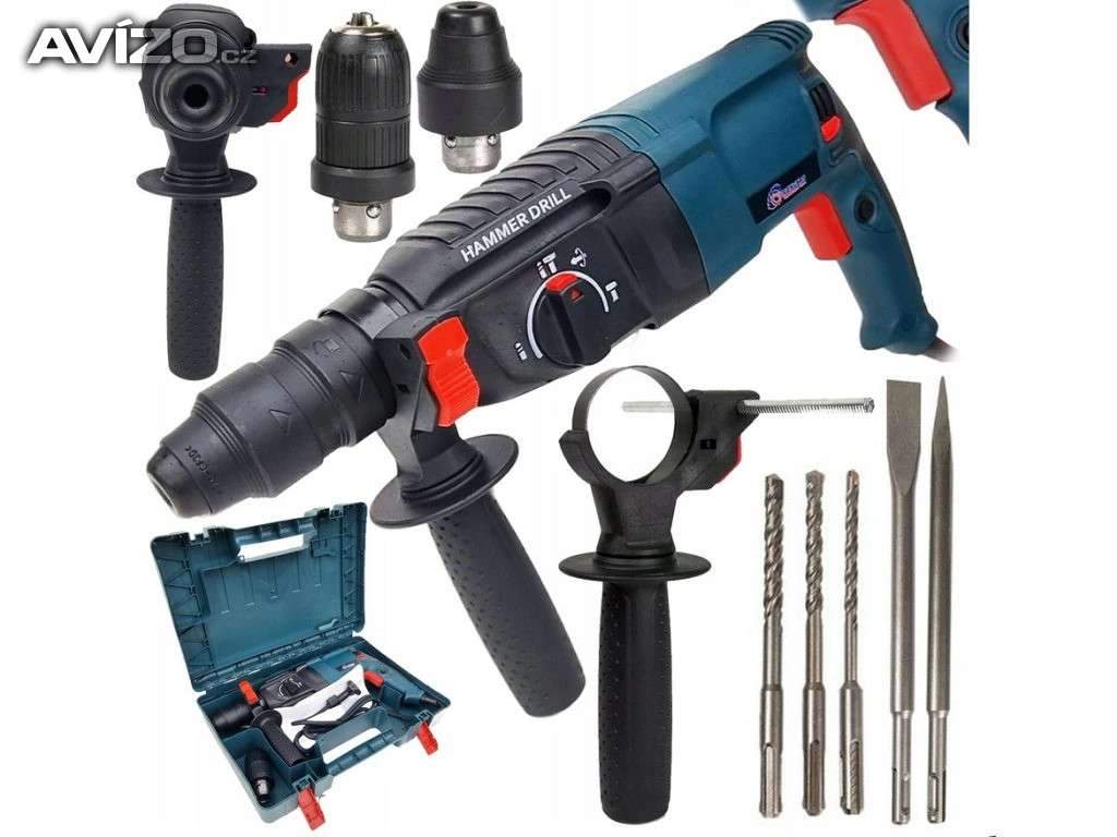 Vrtací a sekací kladivo SDS-PLUS 2500W 2 hlavy