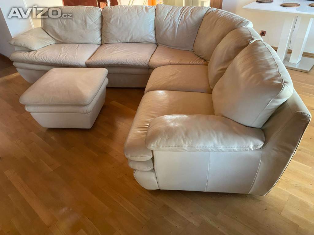 kožená rohová sedačka
