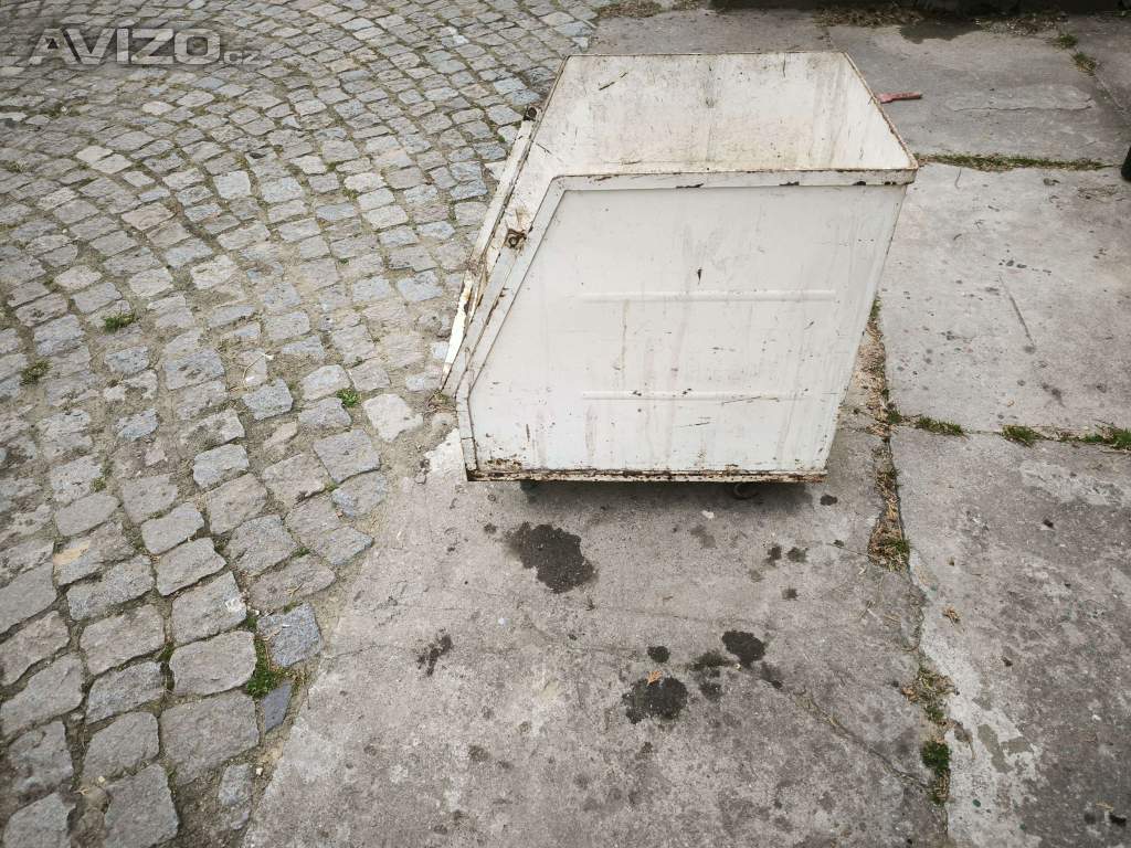 PRODÁM  MALÝ KOVOVÝ VOZÍK, KONTEJNER NA KOLEČKÁCH