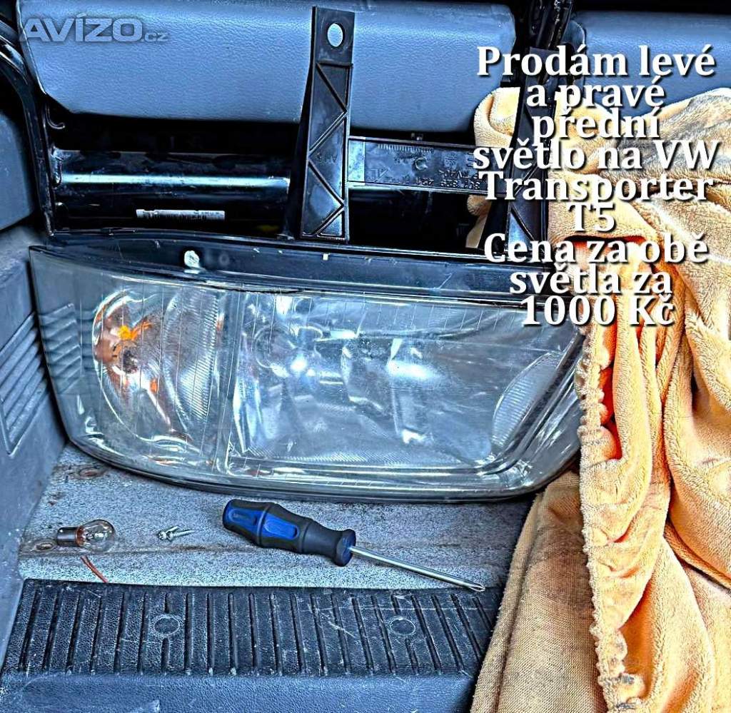 Prodám levé a pravé přední světlo na VW Transporter T5 