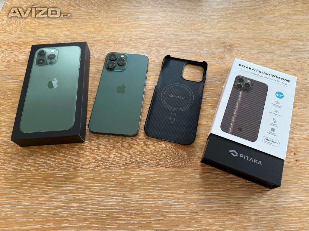 iPhone 13 Pro Max Alpine Green 256 GB + Pitaka MagEZ case 2