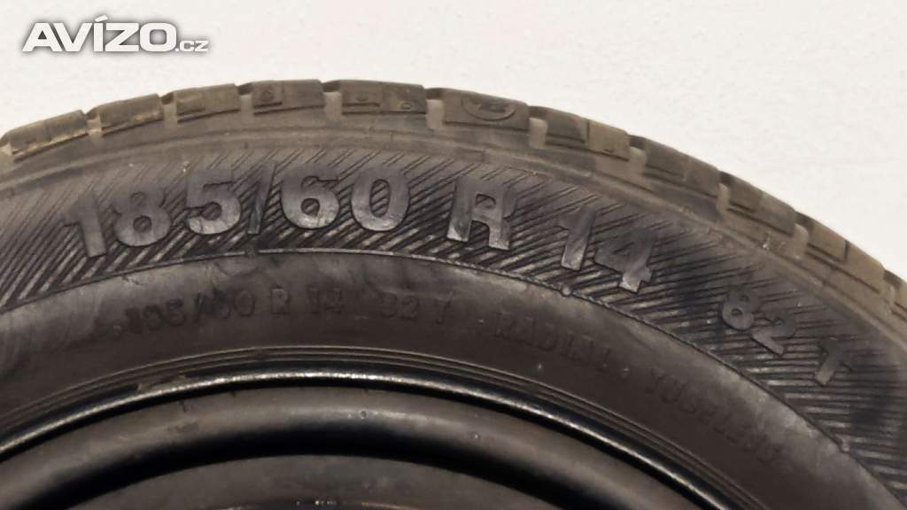 4x Letní pneu R14 185/60 (82T) na disku 6Jx14 ET43 (Škoda/VW)