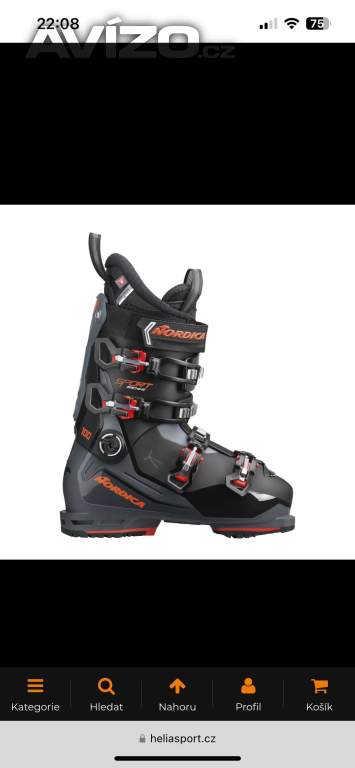 Prodám pánské lyžařské boty Nordica SPORTMACHINE 3 100 (GW) - 295, black/grey/red