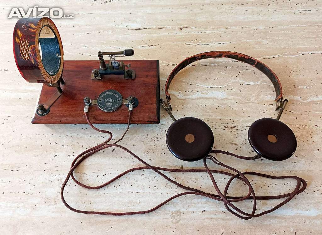 Starožitná krystalka, radiopřijímač z roku 1922, excelentní stav