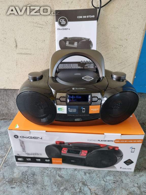 Radiopřijímač DAB+/CD GoGEN CDM 390 BTDABS černý/šedý