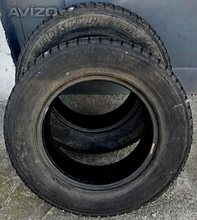 PNEU 205/70/15,ZIMNI,2 KUSY,VZOREK 3MM,NA DOJETI 