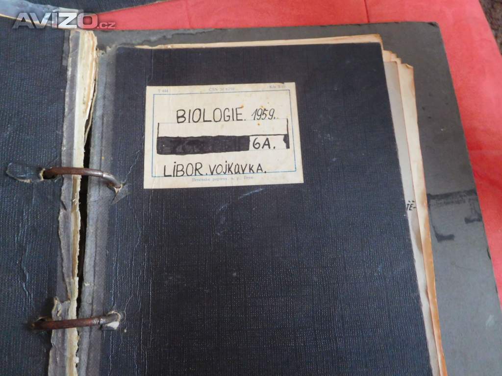 Vojkůvka Libor - nabízím školní malířův sešit biologie ze 6. A - rok 1959