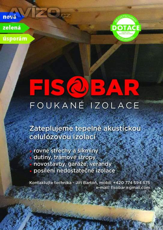 Foukaná celulózová izolace 