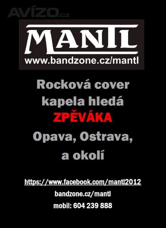 Kapela hledá zpěváka