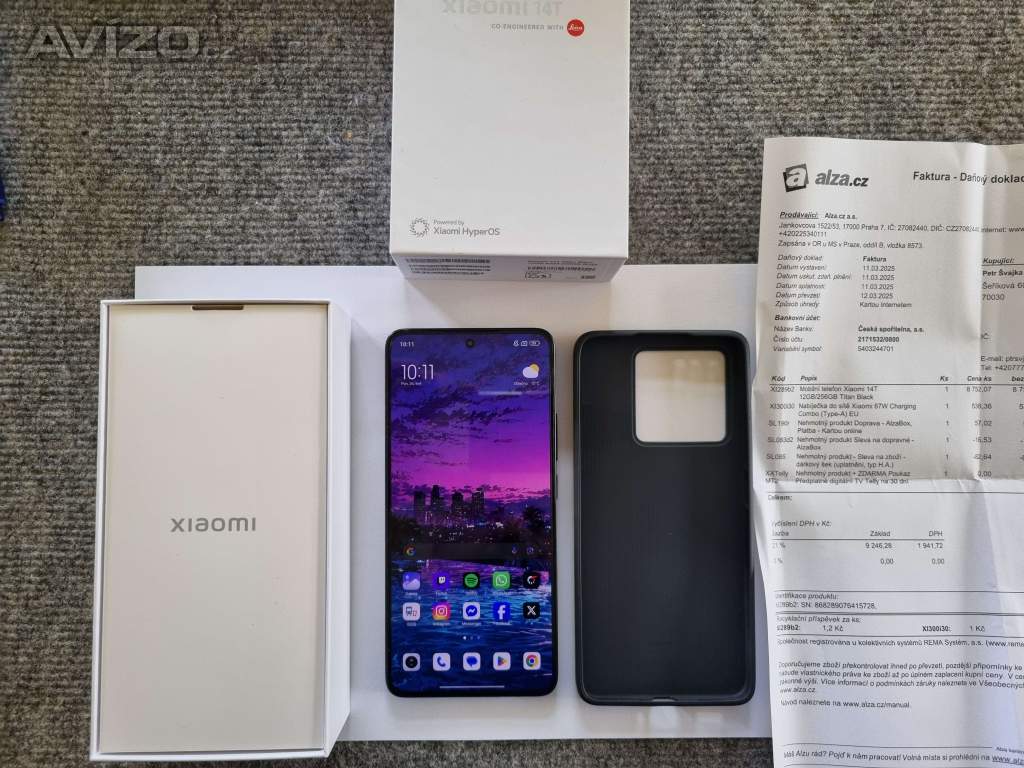 Mobilní telefon Xiaomi 14T 5G 12 GB / 256 GB, černý