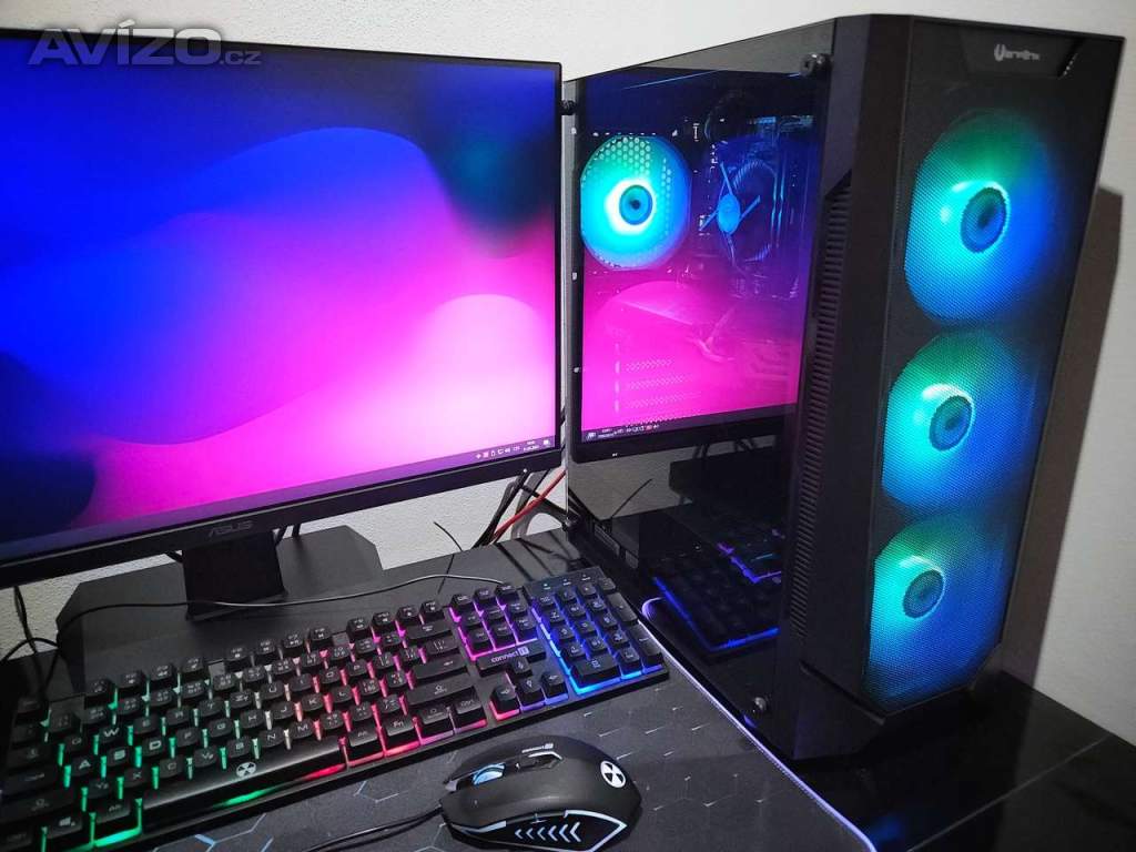 Herní PC Intel Core i5, RX580 8GB, 16GB, SSD 1TB, WIFI+BT, ARGB, ZÁRUKA