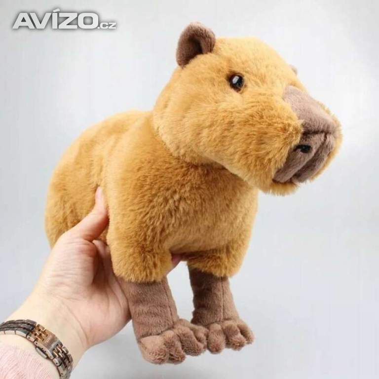 Plyšák Kapybara 28 cm - hnědá