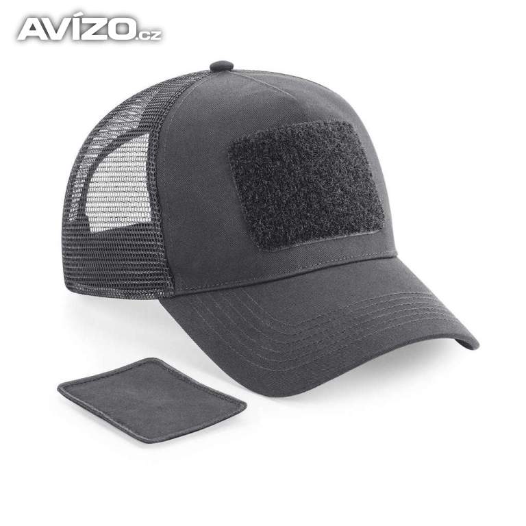Kšiltovka Beechfield Patch Snapback Trucker - šedá