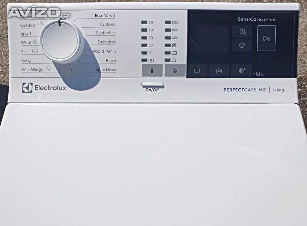 PRACKA ELECTROLUX,HORNI PLNENI,6KG,DISPLEJ,JAKO NOVA,1200 OT.