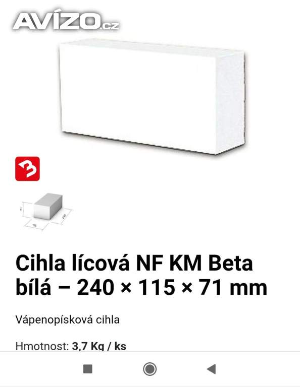 PRODÁM BÍLÉ CIHLY.