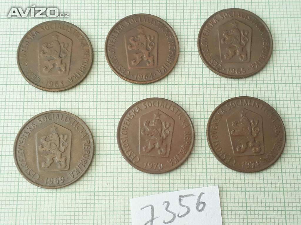  50 hal. 1963-1971 - 6 kusů mince Československo