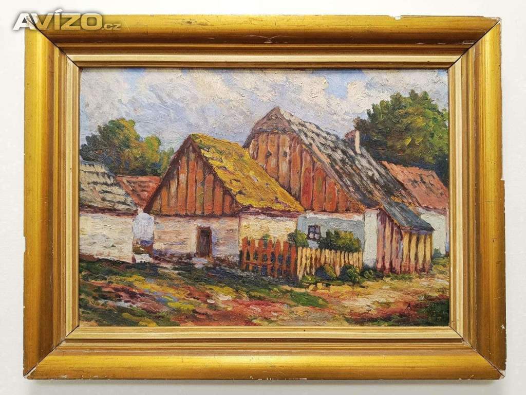 Obraz A. Zelba, Užhorod 1930, olejomalba 46x61