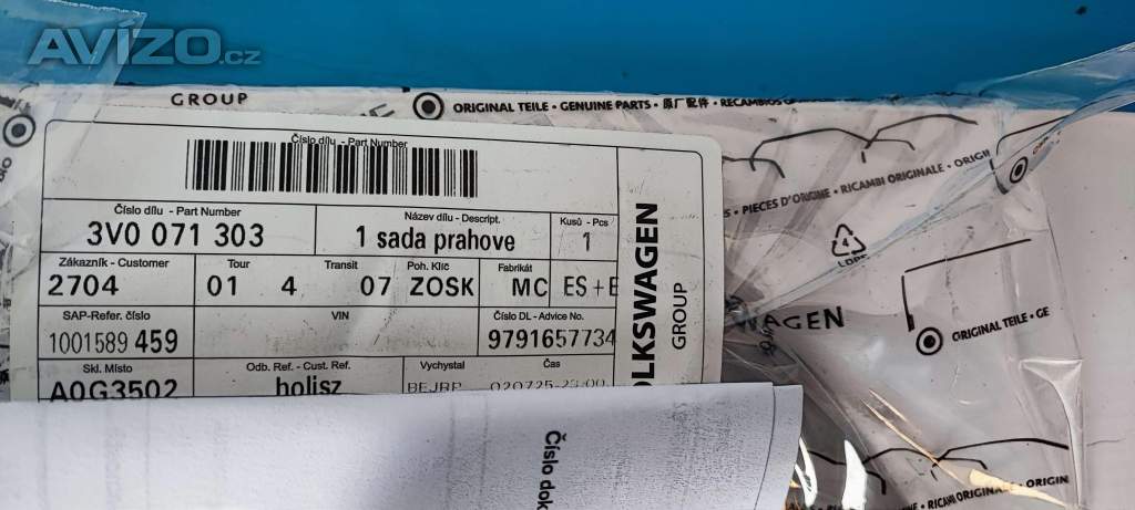 :  🟢 Prodám originální přední prahové lišty