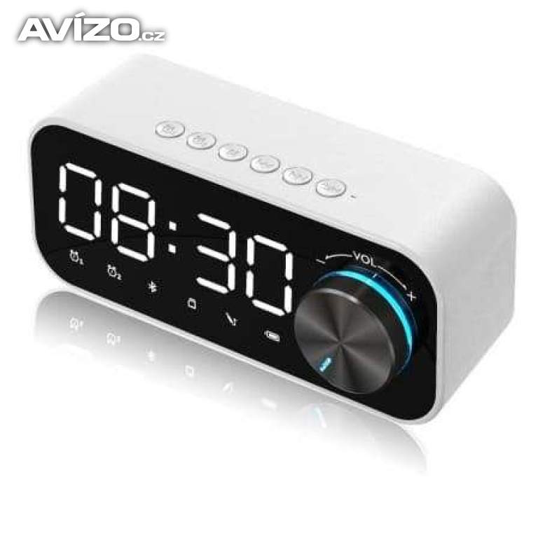 Bluetooth reproduktor B126 s rádiem FM a hodinami (radiobudík)